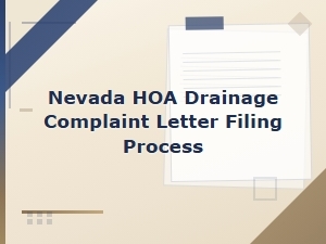 How to File a Drainage Complaint with Your Nevada Hoa